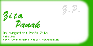zita panak business card